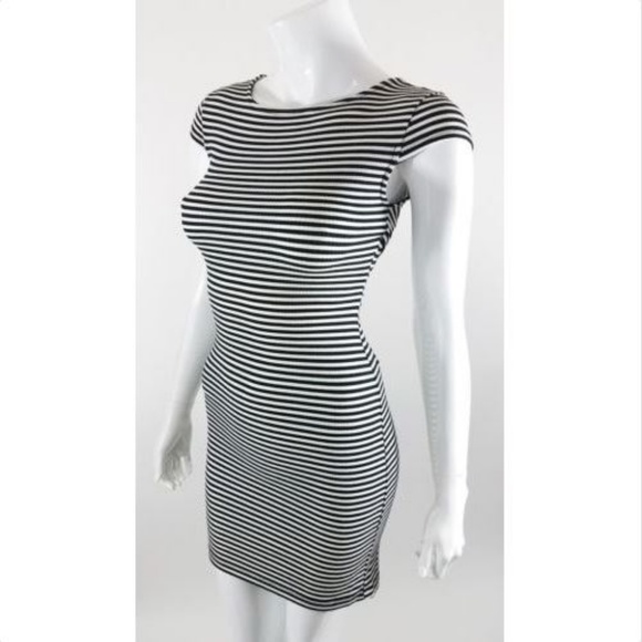 3/$25 Cutout Back Striped Bodycon Dress size XXS - Picture 4 of 7